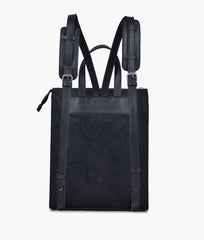 Black suede adventure backpack