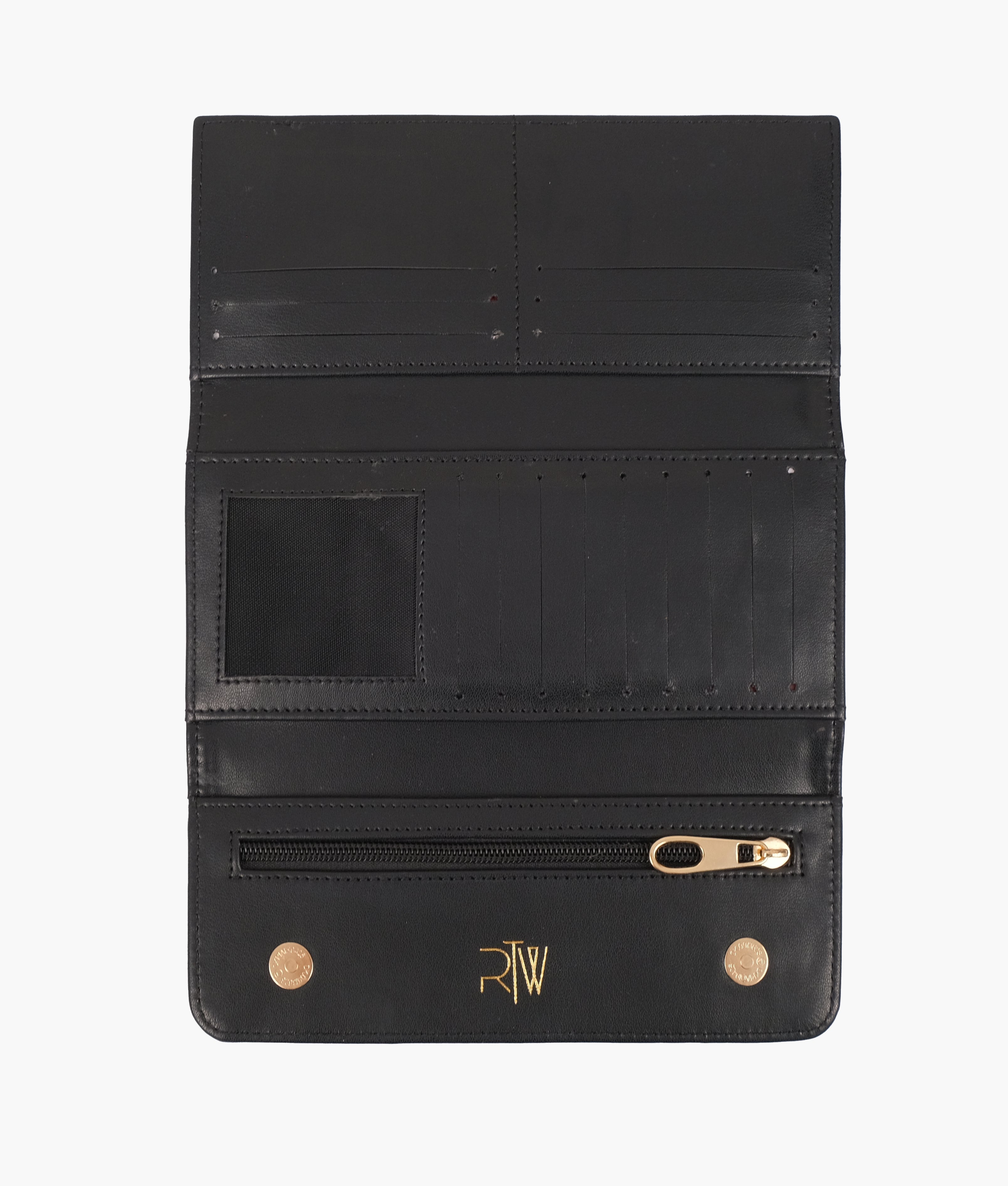 Black three-fold wallet