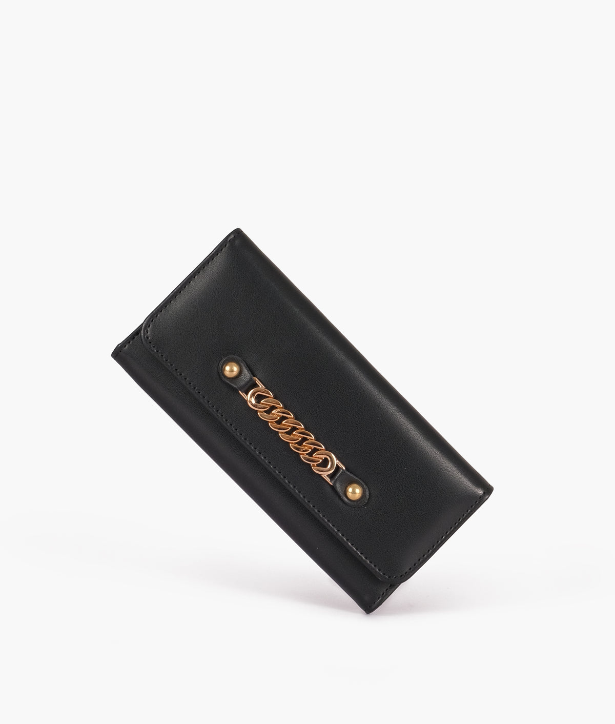 Black three-fold wallet