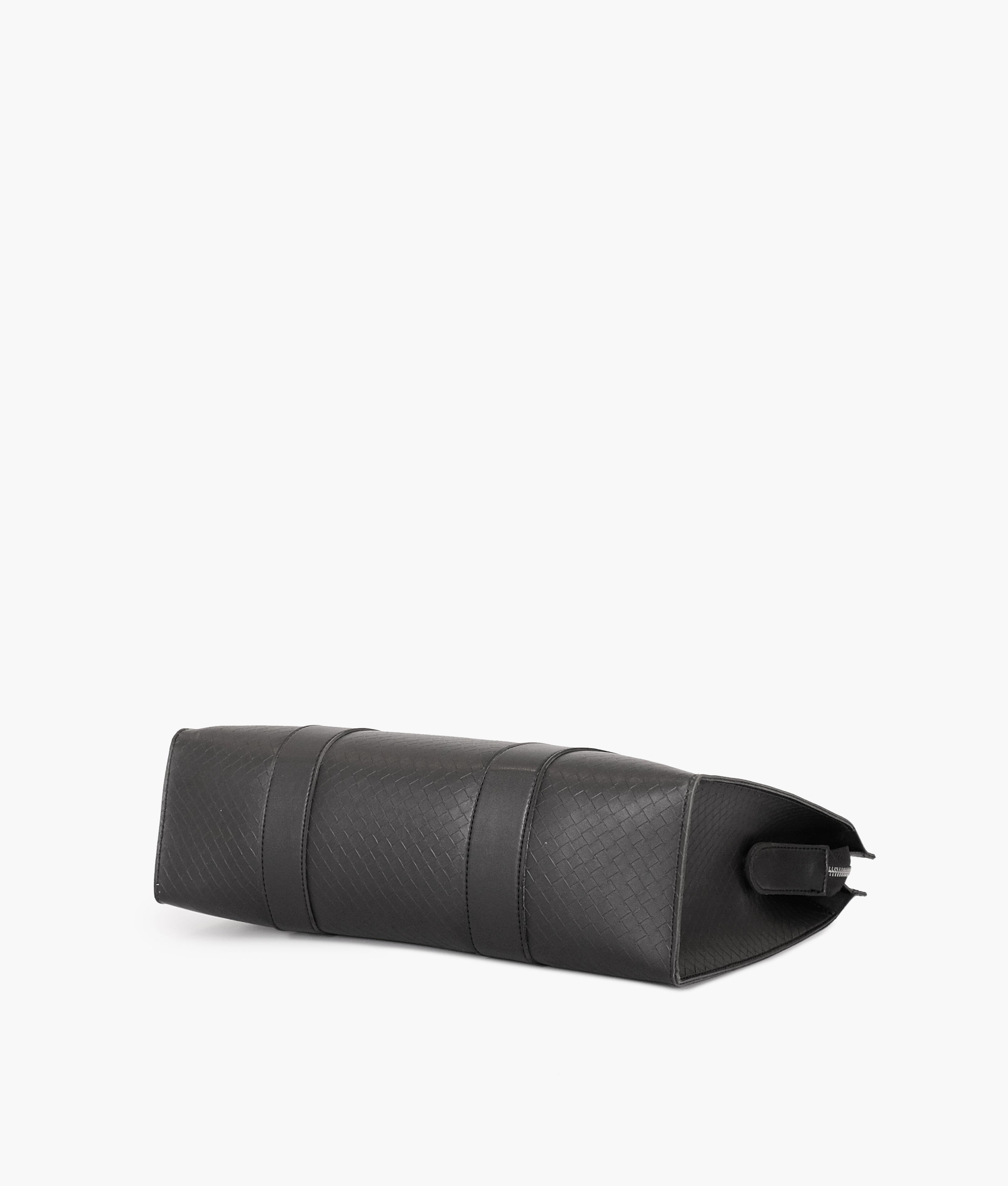 Black weaved laptop bag with sleeve