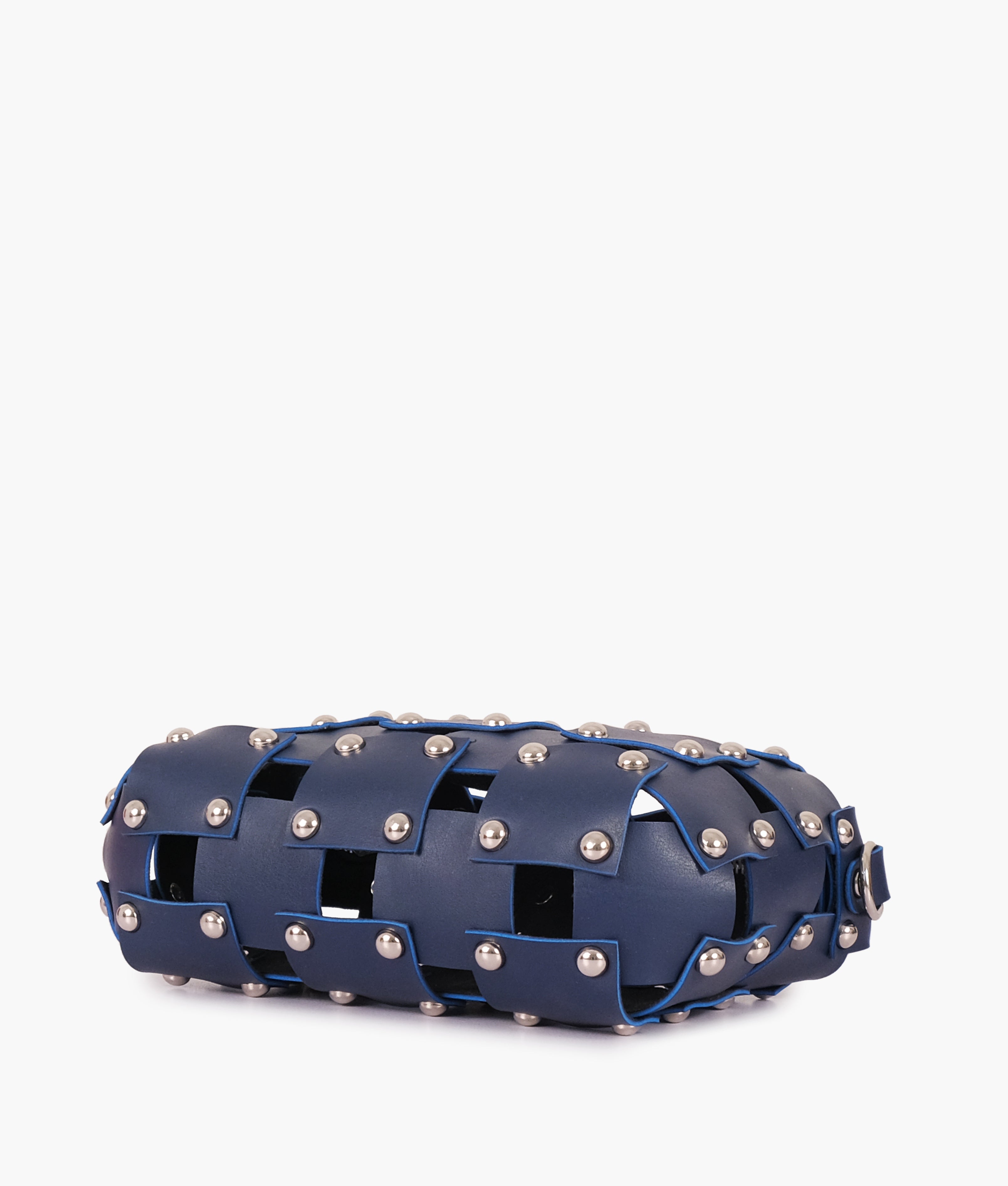 Blue rivet cross-body bag