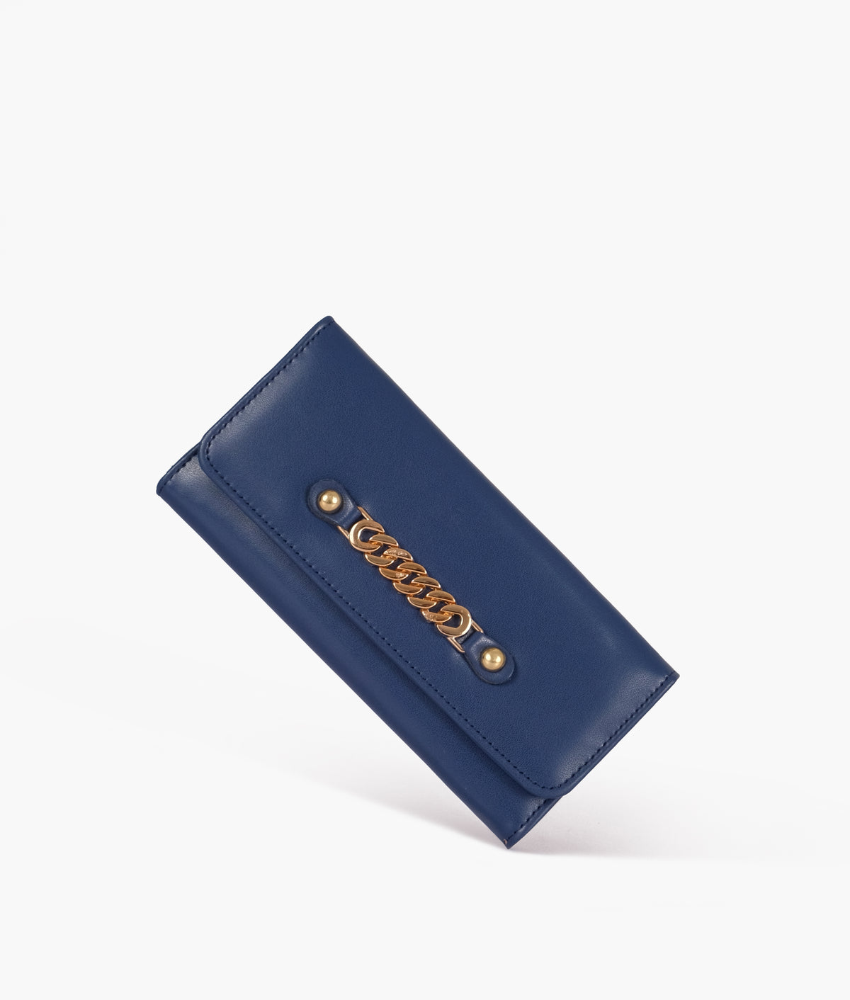 Blue three-fold wallet