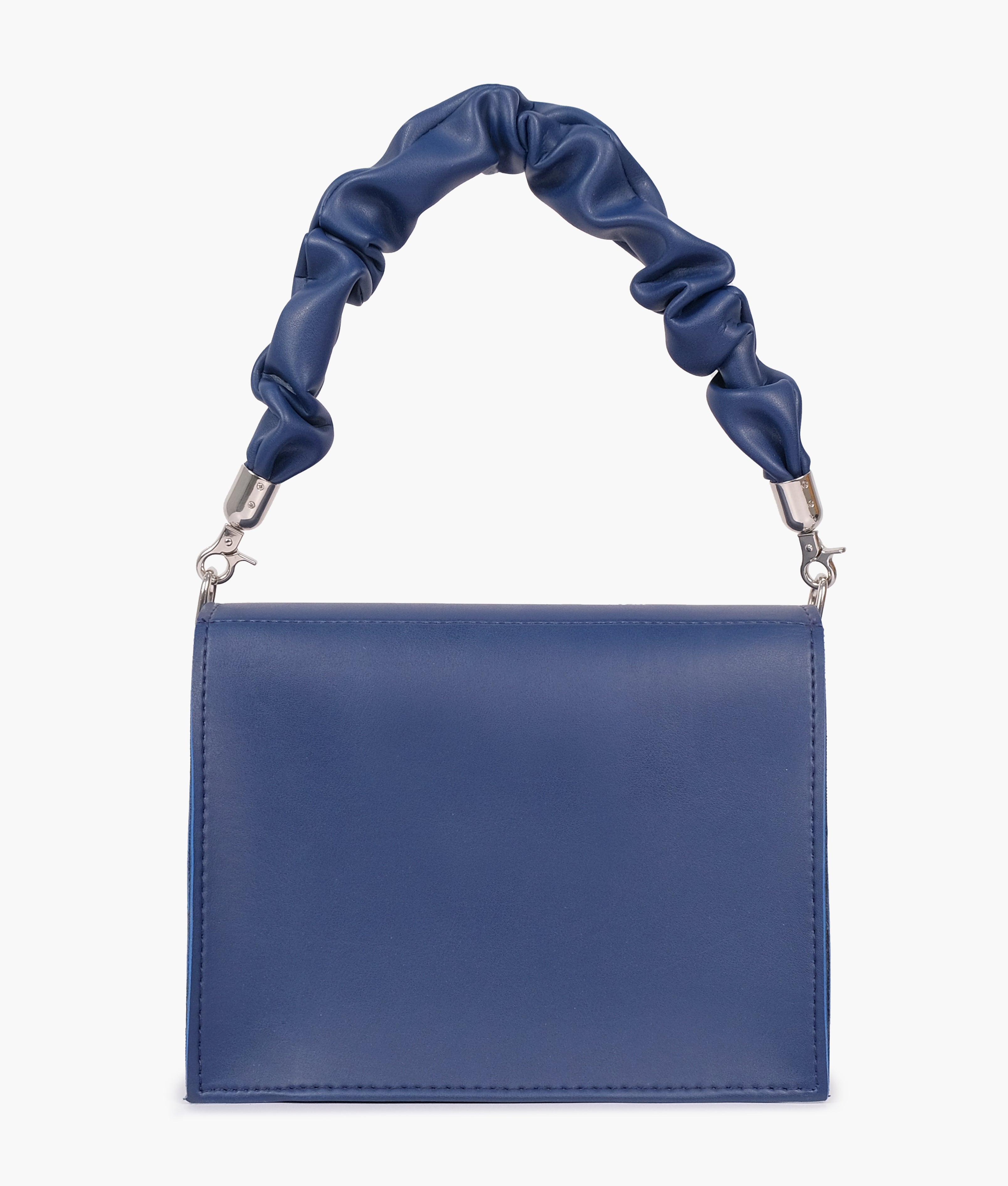 Blue top-handle mini cross-body bag