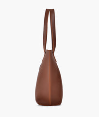 Horse brown long handle tote bag