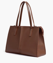 Brown work tote bag