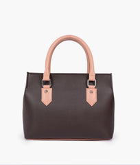 Dark brown small satchel bag