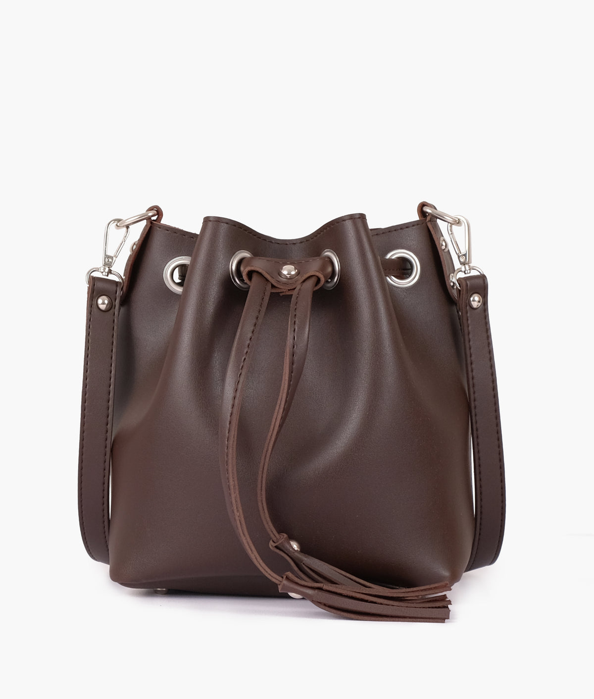 Dark brown hot sale bucket bag