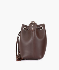 Dark brown bucket bag