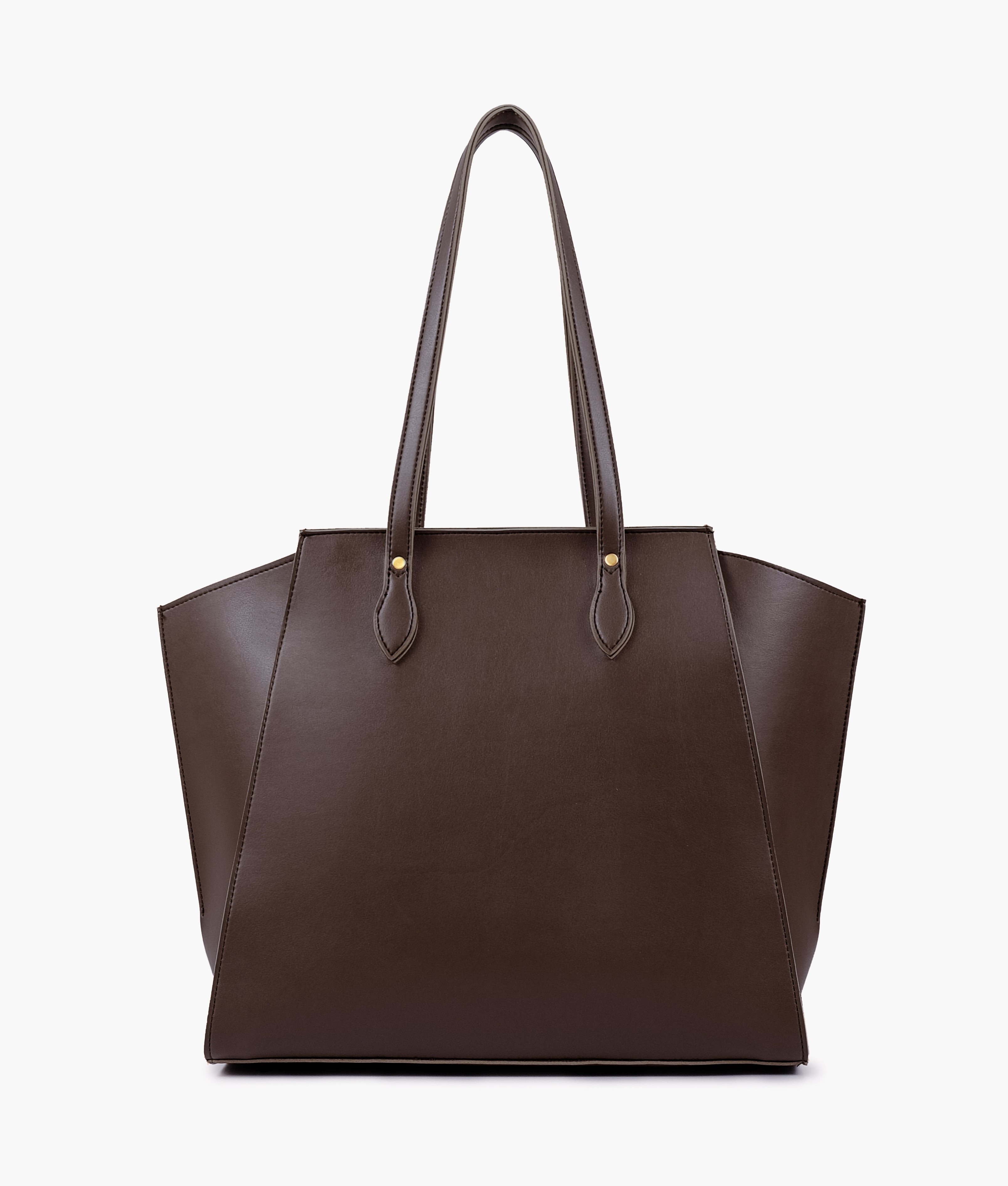 Dark brown classic tote bag