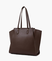 Dark brown classic tote bag