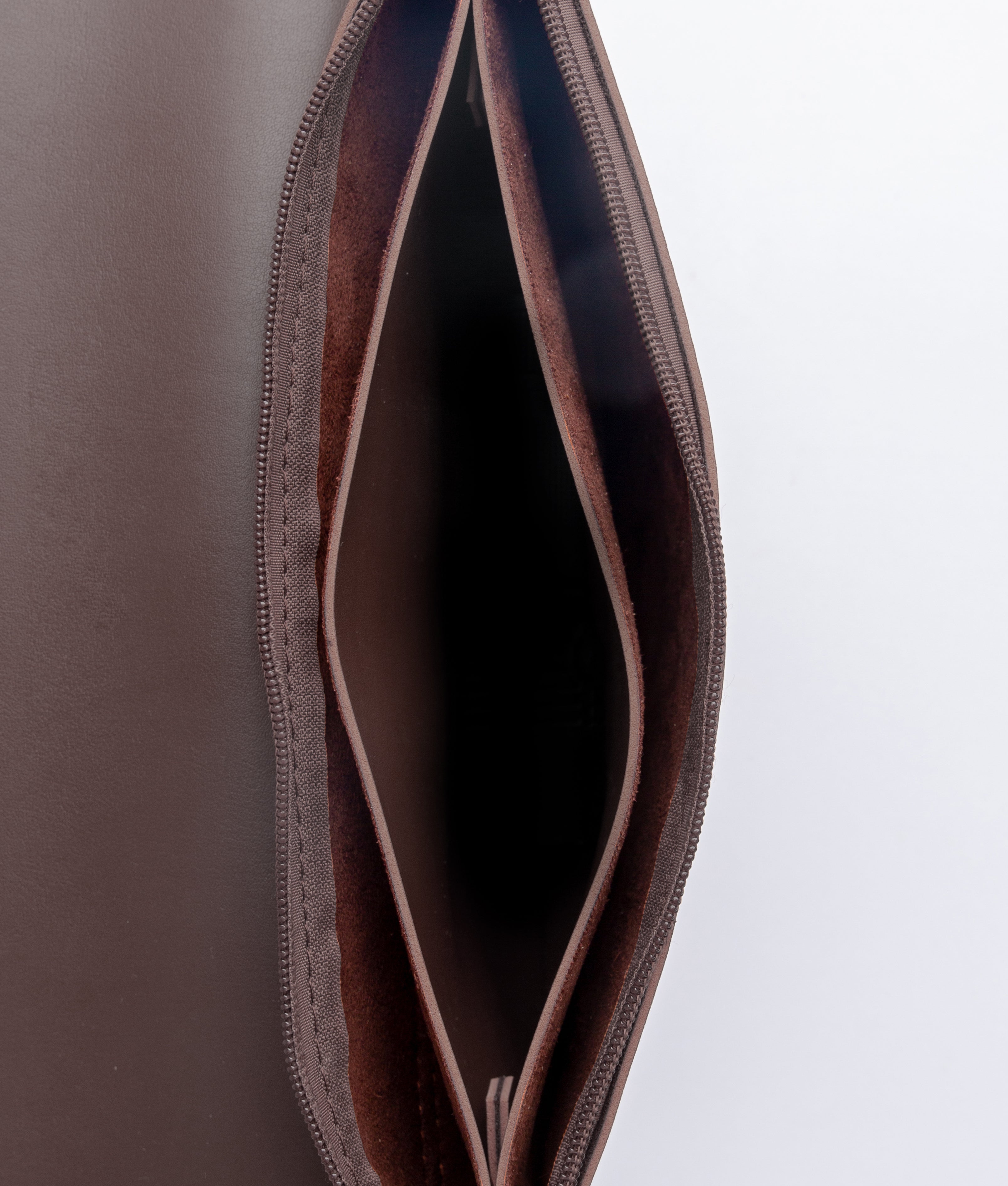 Dark brown envelope shoulder bag
