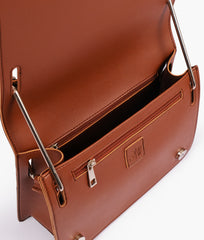 Dark brown loop strap shoulder bag