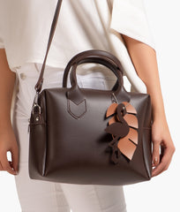 Dark brown mini bowling bag