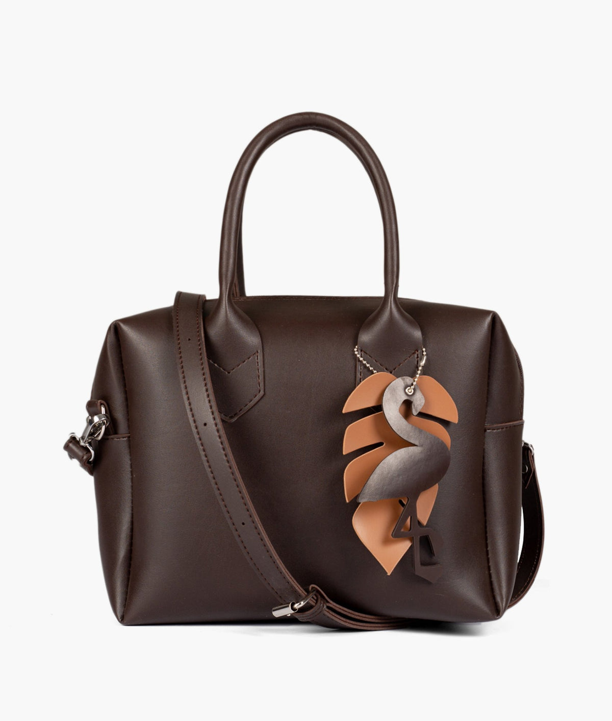 Dark brown mini bowling bag