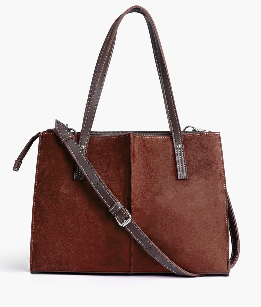 dark-brown-suede-work-tote-bag