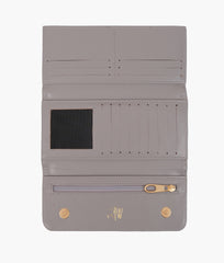 Grey three-fold wallet