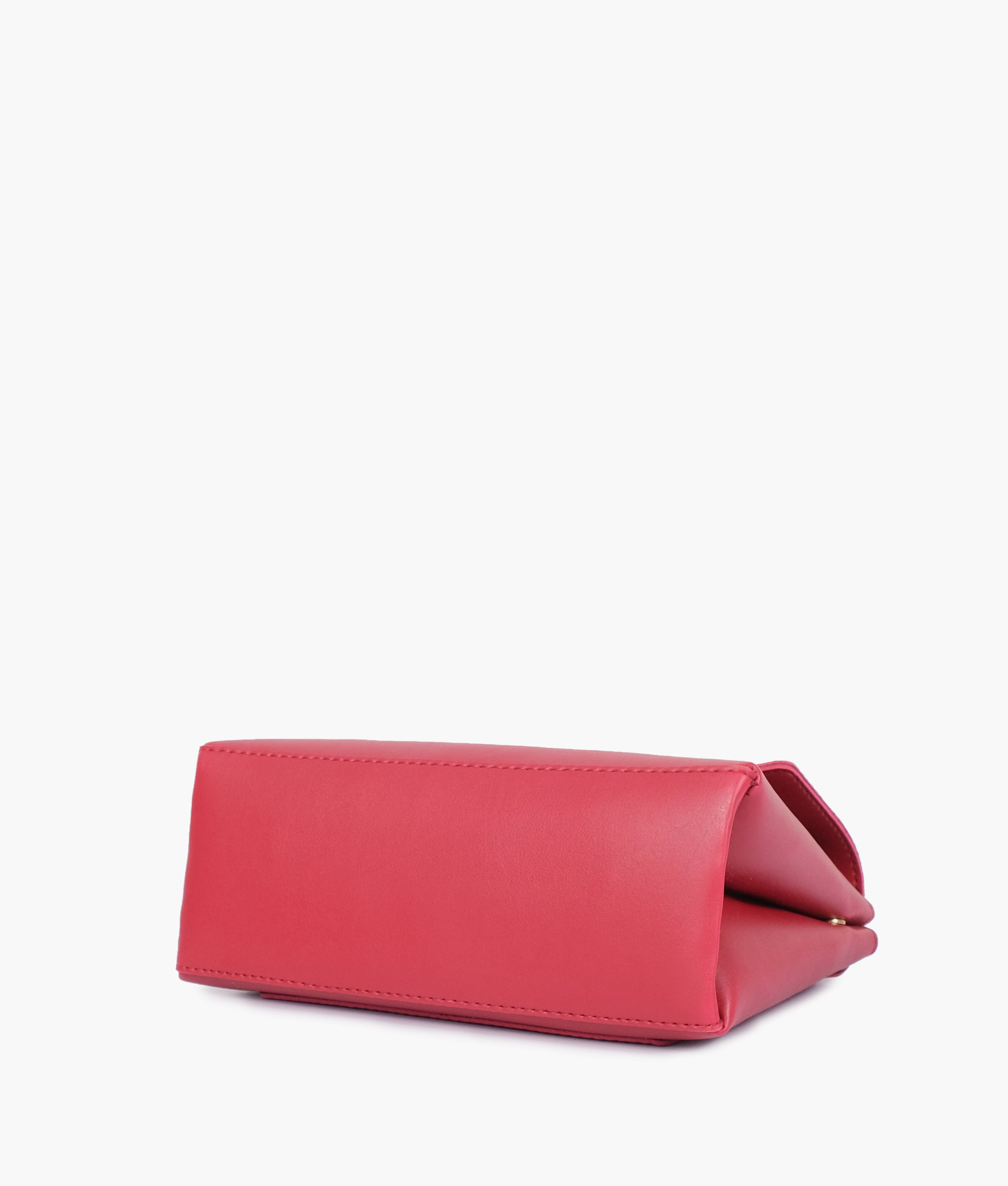Maroon mini top-handle bag