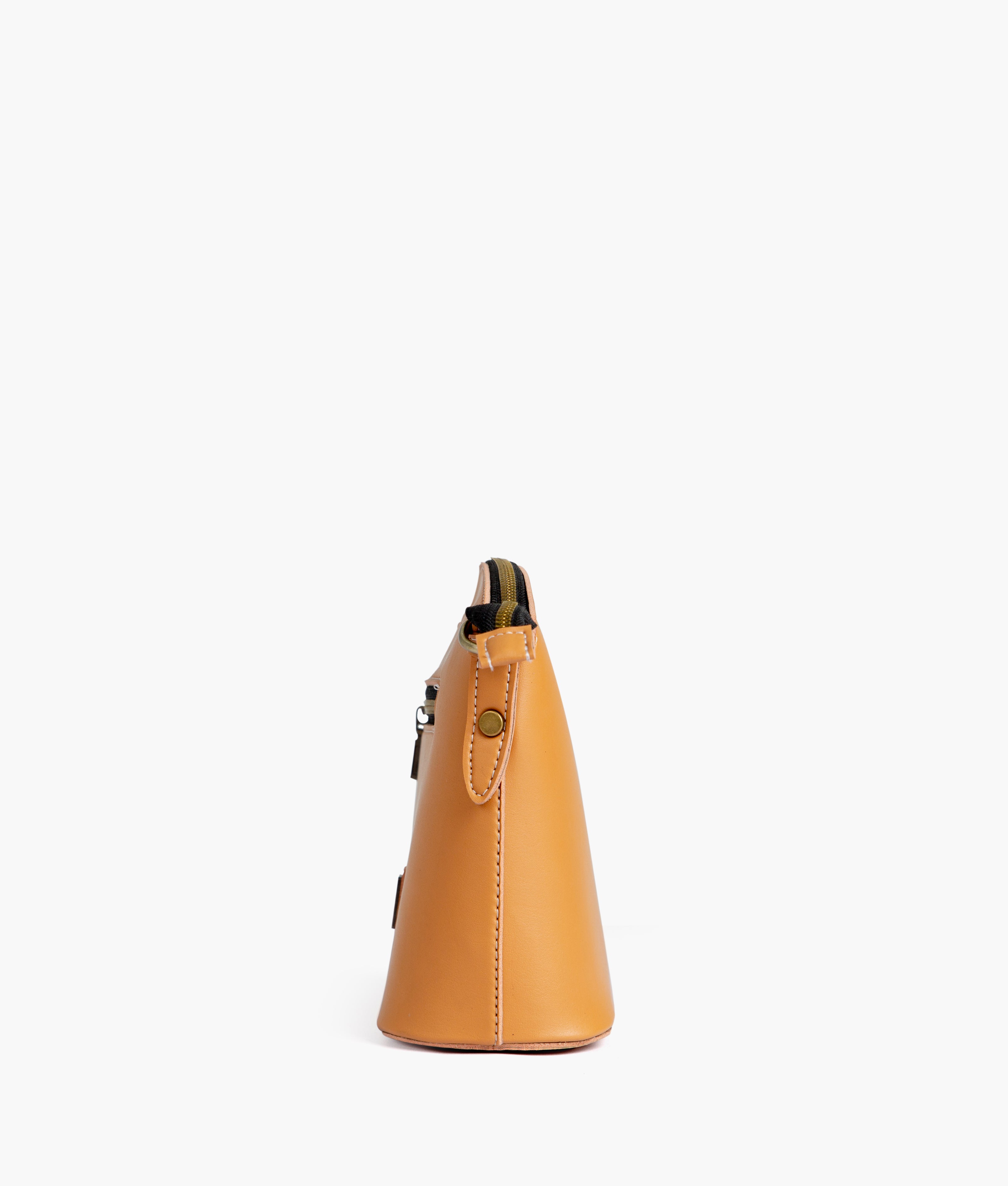 Mustard dome cross-body bag