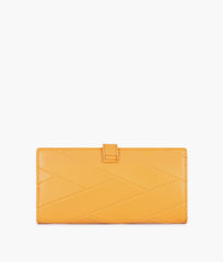 Mustard quilted two-fold wallet